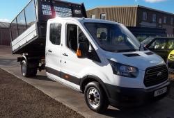 18-FORD TRANSIT DOUBLE CAB TIPPER<br>350