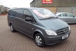 MERCEDES VITO 113 LWB - 2015 - METALLIC GREY - 75,000m - 136 BHP - TWIN SIDE DOORS + TAILGATE - SUPERB COLOUR