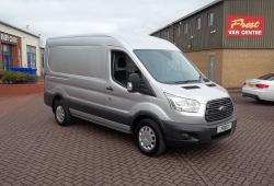 FORD TRANSIT 2016 / 66 - L2 H2 MWB - ONE OWNER - SILVER - AIR CON + HEATED SEATS - FFSH