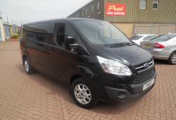 FORD TRANSIT CUSTOM L2 H1 - LIMITED - BLACK - 125ps - AIR CON + HEATED SEATS - FSH