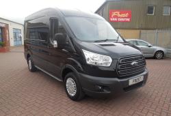 FORD TRANSIT 2015 - TREND - L2 H2 MWB -<br>44,000 miles - BLACK - ONE OWNER FSH