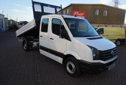 VOLKSWAGEN CRAFTER 136PS 2015 / 65 PLATE - TIPPER<br>- CREW CAB 7 SEAT - 23,000 MILES