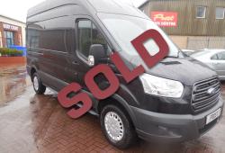 FORD TRANSIT 2015 - L3 H3 - BLACK METALLIC - AIR CON - TREND - FSH - ONE OWNER