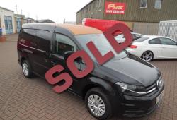 VOLKSWAGEN CADDY MAXI 2016 - TRENDLINE - AIR CON - BLACK + COPPER - TAILGATE MODEL