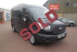 FORD TRANSIT 2015 - TREND - L2 H2 MWB - 44,000 miles - BLACK - ONE OWNER FSH