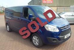 FORD TRANSIT CUSTOM 2015 - L2 LWB - 125PS - 6 SEAT - LIMITED - IMPACT BLUE - 70,000m