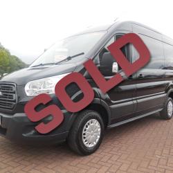 FORD TRANSIT 2015 - TREND - L2 H2 MWB - 44,000 miles - BLACK - ONE OWNER FSH