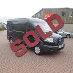 FORD TRANSIT 2015 - TREND - L2 H2 MWB - 44,000 miles - BLACK - ONE OWNER FSH