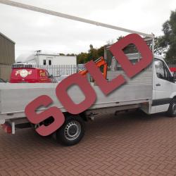 MERCEDES SPRINTER -170  LWB - 14FT DROPSIDE CRANE ONE OWNER 170bhp
