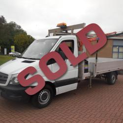 MERCEDES SPRINTER -170  LWB - 14FT DROPSIDE CRANE ONE OWNER 170bhp