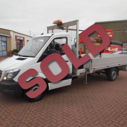 MERCEDES SPRINTER -170  LWB - 14FT DROPSIDE CRANE ONE OWNER 170bhp