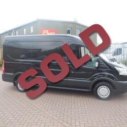 FORD TRANSIT 2015 - TREND - L2 H2 MWB - 44,000 miles - BLACK - ONE OWNER FSH