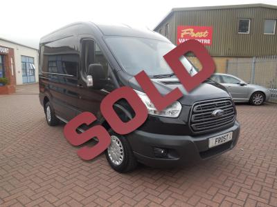 FORD TRANSIT 2015 - TREND - L2 H2 MWB - 44,000 miles - BLACK - ONE OWNER FSH